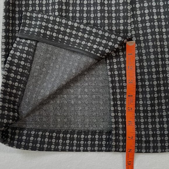Banana Republic Graphic Sheath Dress Size 8 Black Gray Ponte Knit - Picture 8 of 16